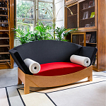 Дизайнерский диван с двумя подушками-валиками Poltronova Mitzi Sofa варинант исполнения - 7 | Loft Concept в Костроме