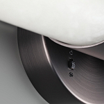 Бра с вытянутым цилиндрическим плафоном из белого алебастра на круглом основании Темная Латунь Cryptocrystalline Stone варинант исполнения - 3 | Loft Concept в Костроме