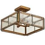 Потолочный светильник квадратный из толстого литого стекла Cast Glass варинант исполнения - 5 | Loft Concept в Костроме