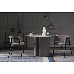 Стул полукруглый с каркасом из металла и мягким сиденьем и спинкой Soft Chenille варинант исполнения - 3 | Loft Concept в Костроме