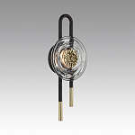 Бра черного цвета с круглым прозрачным стеклянным плафоном Virelia  варинант исполнения - 2 | Loft Concept в Костроме