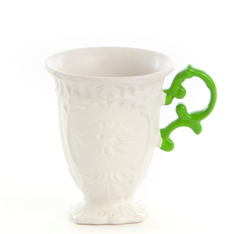 Кружка Seletti I-Mug Green Белый Зеленый Кружка Seletti I-Mug Green Белый Зеленый в Костроме | Loft Concept