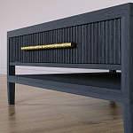 Кофейный стол Primo с двумя ящиками Черный дуб варинант исполнения - 5 | Loft Concept в Костроме