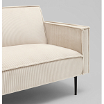 Диван современный вельветовый прямой Worcester Молочный варинант исполнения - 3 | Loft Concept в Костроме