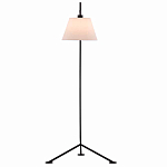 Торшер с черным наклонным корпусом и конусовидным абажуром Black Tripod варинант исполнения - 3 | Loft Concept в Костроме