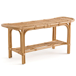 Скамья из ротанга с подушкой Manlio Rattan Bench варинант исполнения - 6 | Loft Concept в Костроме