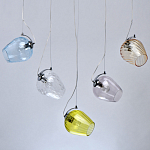 Люстра линейная с 5-ю разноцветными стеклянными плафонами Kaleido варинант исполнения - 4 | Loft Concept в Костроме