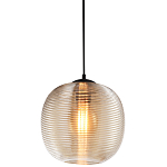 Подвесной светильник со стеклянным рельефным плафоном хром Perforated Glass 25 варинант исполнения - 1 | Loft Concept в Костроме