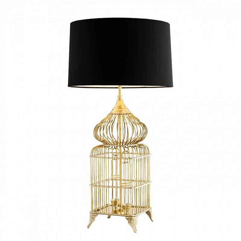 Настольная лампа Eichholtz Table Lamp La Cage Brass Латунь Черный в Костроме | Loft Concept 