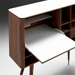 Дизайнерский комод-буфет на высоких ножках с выдвижными ящиками и открытыми полками Joshar варинант исполнения - 4 | Loft Concept в Костроме