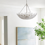 Люстра декорированная цветами из стекла Lightness of Flowers варинант исполнения - 3 | Loft Concept в Костроме