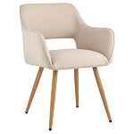 Стул в рогожке бежевого цвета NEASAN STOOL варинант исполнения - 1 | Loft Concept в Костроме