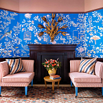 Обои ручная роспись Houghton Canton Blue варинант исполнения - 3 | Loft Concept в Костроме