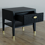 Прикроватная тумбочка с ящиком Elsa Dreams Black варинант исполнения - 2 | Loft Concept в Костроме