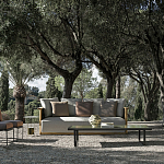 Дизайнерский уличный диван из массива дерева с плетеной спинкой PALINFRASCA Sofa варинант исполнения - 17 | Loft Concept в Костроме