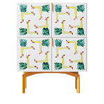 Тумба  с рисунком Short Pina Colada Orange варинант исполнения - 1 | Loft Concept в Костроме