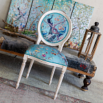 Стул из массива бука с изображением птиц и цветов Turquoise Beige Chinoiserie Garden Chair варинант исполнения - 6 | Loft Concept в Костроме