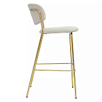 Стул барный широкой полукруглой спинкой на золотистых ножках Chair Smooth Shapes варинант исполнения - 2 | Loft Concept в Костроме