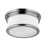 Потолочный светильник для ванных комнат цвета хром с вытянутым плафоном из молочного стекла Feiss варинант исполнения - 1 | Loft Concept в Костроме