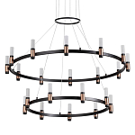 Люстра подвесная с двумя круглыми ярусами и цилиндрическими плафонами Arnaut Light варинант исполнения - 1 | Loft Concept в Костроме