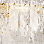 Люстра круглая с прозрачными стержнями разной длины Textured Glass Chandelier варинант исполнения - 4 | Loft Concept в Костроме