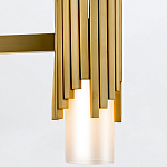 Люстра цвета латунь с 4-мя матовыми цилиндрическими плафонами Elstead Lighting варинант исполнения - 4 | Loft Concept в Костроме