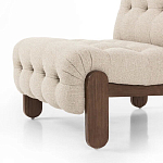 Кресло с деревянным каркасом и обивкой из ткани букле Medieval Furniture варинант исполнения - 4 | Loft Concept в Костроме