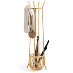 Напольная вешалка с корзиной из ротанга Trina Wicker Floor Hanger варинант исполнения - 1 | Loft Concept в Костроме