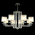 Люстра с 8-ю цилиндрическими плафонами из стекла Laurent варинант исполнения - 8 | Loft Concept в Костроме