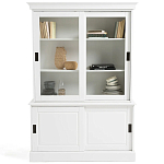 Витрина с раздвижными дверцами Wells Glass Showcase White варинант исполнения - 2 | Loft Concept в Костроме