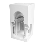 Встраиваемый в стену гипсовый светильник под покраску с арками и рельефными колоннами Antiquity Athena варинант исполнения - 2 | Loft Concept в Костроме