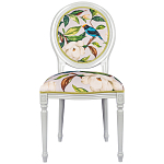 Стул светло-серый из натурального бука с изображением птицы в саду Blooming Birds варинант исполнения - 1 | Loft Concept в Костроме