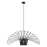 Подвесной светильник чёрного цвета с металлическим каркасом в форме веера Friture Vertigo Pendant варинант исполнения - 1 | Loft Concept в Костроме
