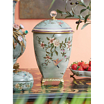 Ваза с крышкой и цветочным узором Genuine Chinese Classics варинант исполнения - 2 | Loft Concept в Костроме