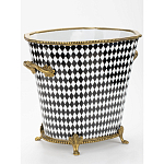 Фарфоровое кашпо Black and white square варинант исполнения - 2 | Loft Concept в Костроме