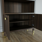 Книжный Стеллаж Elsa Dreams Walnut с задней стенкой варинант исполнения - 4 | Loft Concept в Костроме