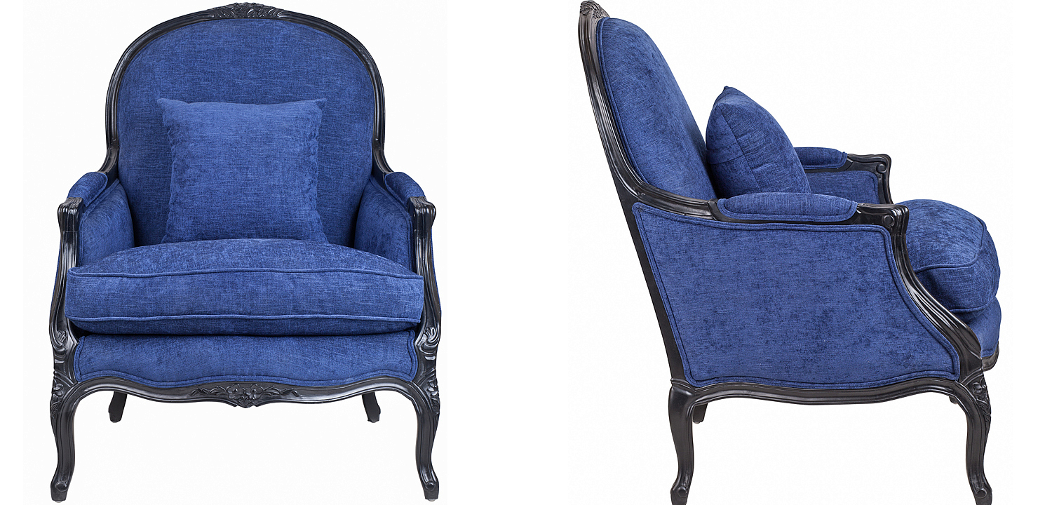 Кресло Bernard Armchair blue Кресло Bernard Armchair blue - Loft-Concept в Костроме