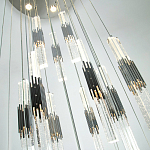 Люстра с прямоугольными плафонами из хрусталя Esme Rectangular Crystal Chrome Chandelier варинант исполнения - 3 | Loft Concept в Костроме