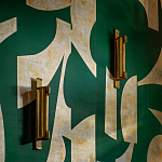Обои ручная роспись в стиле Арт-деко Symphony Original colourway on Jade silk dupion варинант исполнения - 2 | Loft Concept в Костроме