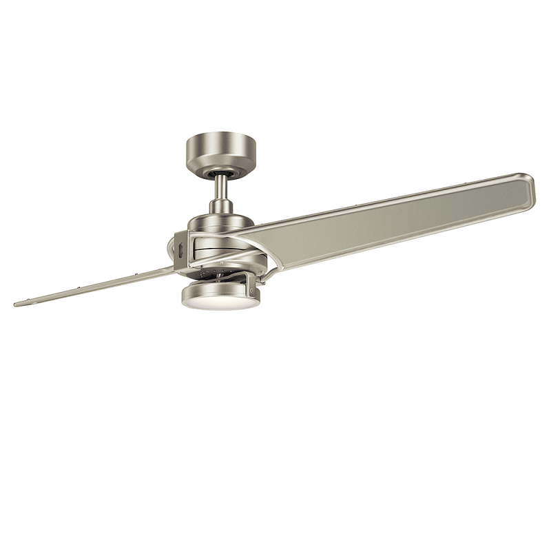 Потолочный светильник вентилятор с двумя широкими лопастями Kichler Серый в Костроме | Loft Concept 