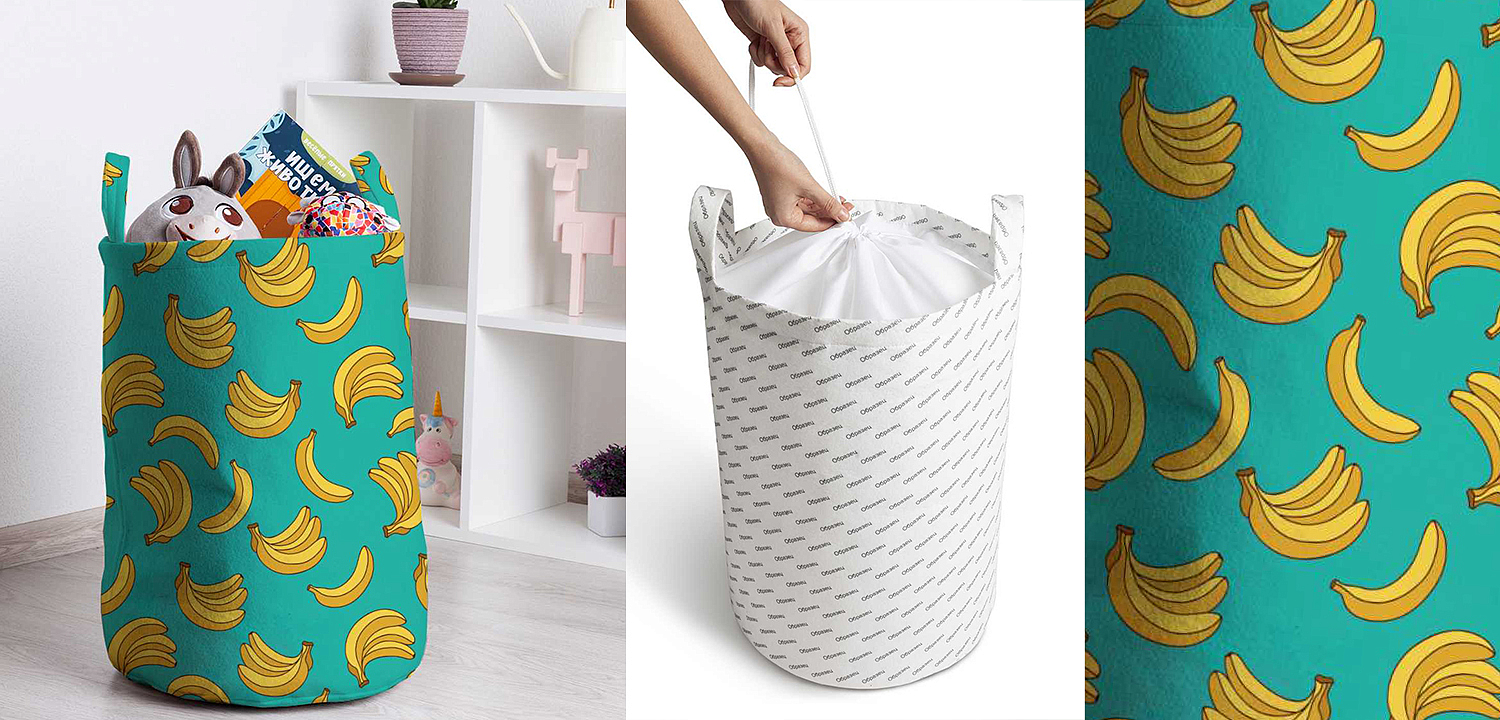 Корзина Bananas Pattern Basket Корзина Bananas Pattern Basket - Loft-Concept в Костроме