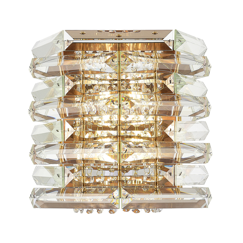 Бра в классическом хрустальном обрамлении Light Garland Прозрачное Стекло Медь Никель в Костроме | Loft Concept 