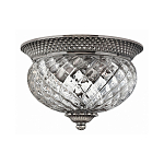 Потолочный светильник с чашеобразным плафоном из толстого волнообразного стекла и широким узорчатым основанием Hinkley варинант исполнения - 5 | Loft Concept в Костроме