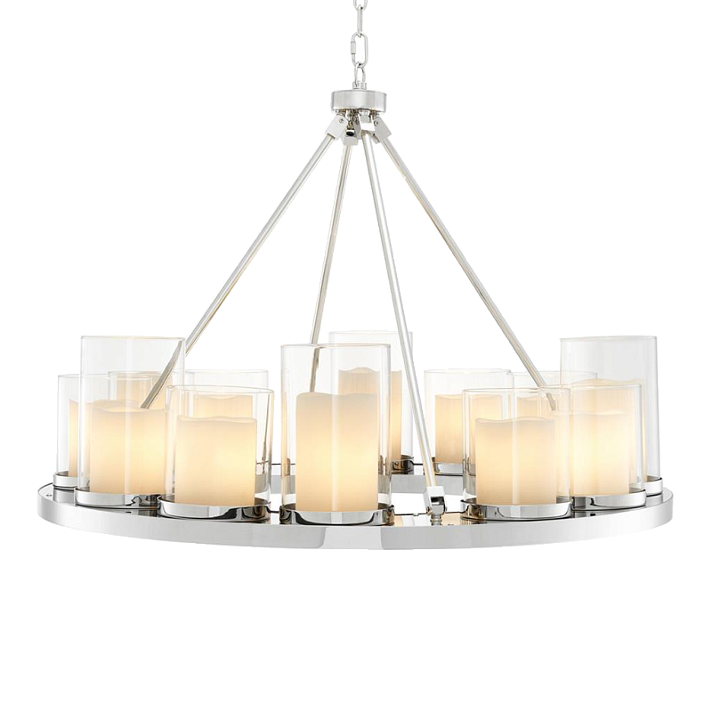 Люстра Chandelier Summit Сircle Нержавеющая сталь Прозрачный (Transparent) Белый Люстра Chandelier Summit Сircle Нержавеющая сталь Прозрачный (Transparent) Белый в Костроме | Loft Concept