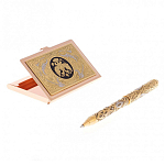 Набор из ручки шариковой металлической и карманной визитницы с гравировкой Герба России Metal Pens варинант исполнения - 3 | Loft Concept в Костроме