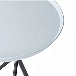 Столик приставной с круглой серой столешницей и черным основанием Round Stable Table варинант исполнения - 3 | Loft Concept в Костроме