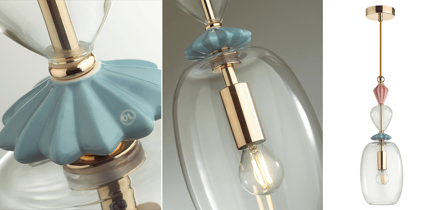 Подвесной светильник Iris Glas hanging lamp candy B Подвесной светильник Iris Glas hanging lamp candy B - Loft-Concept в Костроме