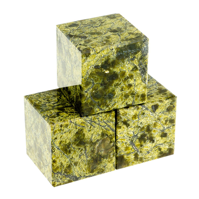 Камни для охлаждения виски из натурального камня змеевик Natural Stone Cube Зеленый Камни для охлаждения виски из натурального камня змеевик Natural Stone Cube Зеленый в Костроме | Loft Concept