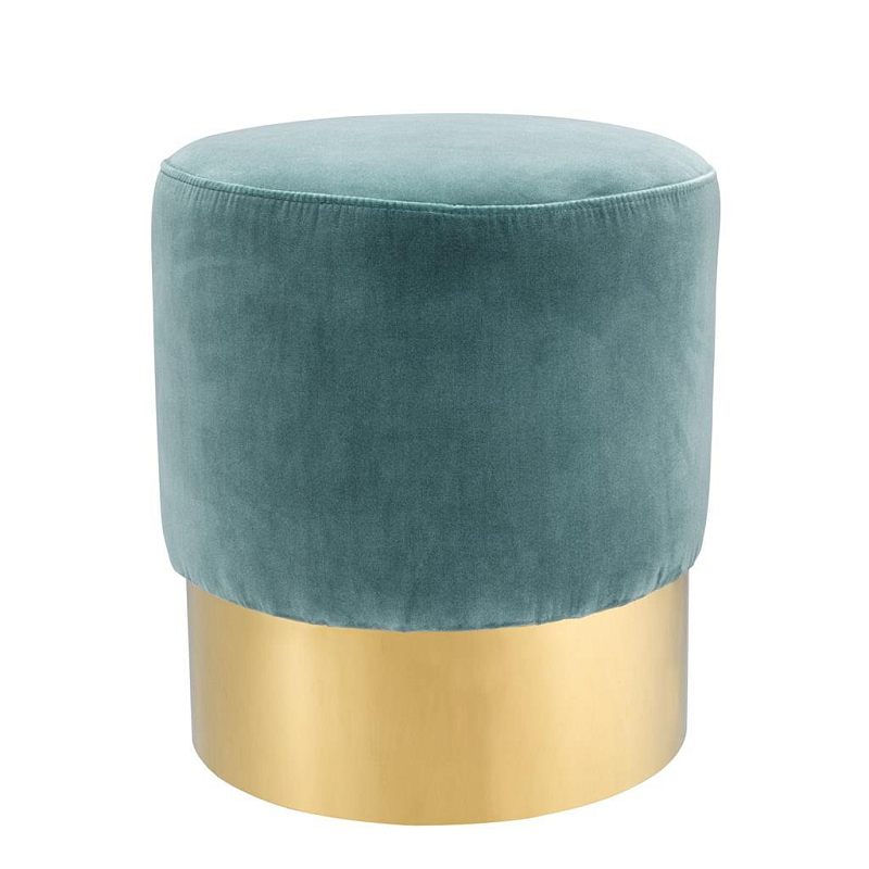 Пуф Stool Pall Mall Бирюзовый Золотой Пуф Stool Pall Mall Бирюзовый Золотой в Костроме | Loft Concept