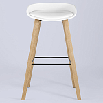 Барный стул на ножках из натурального дерева Boras White варинант исполнения - 3 | Loft Concept в Костроме